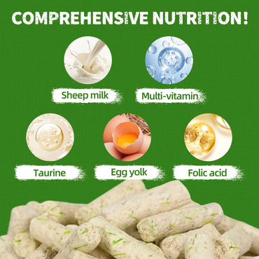 JUSTTRY Freeze-Dried Cat Grass Teething Sticks with Chicken – Natural Training Treats & Food Topper for Hairball Control, Teeth Cleaning & Dental Health, 6.34oz