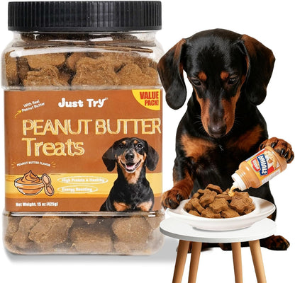 Just Try 15 OZ Dog Biscuits Peanut Butter Flavor Energy Boosting Immune  Peanut Butter Dog Treats