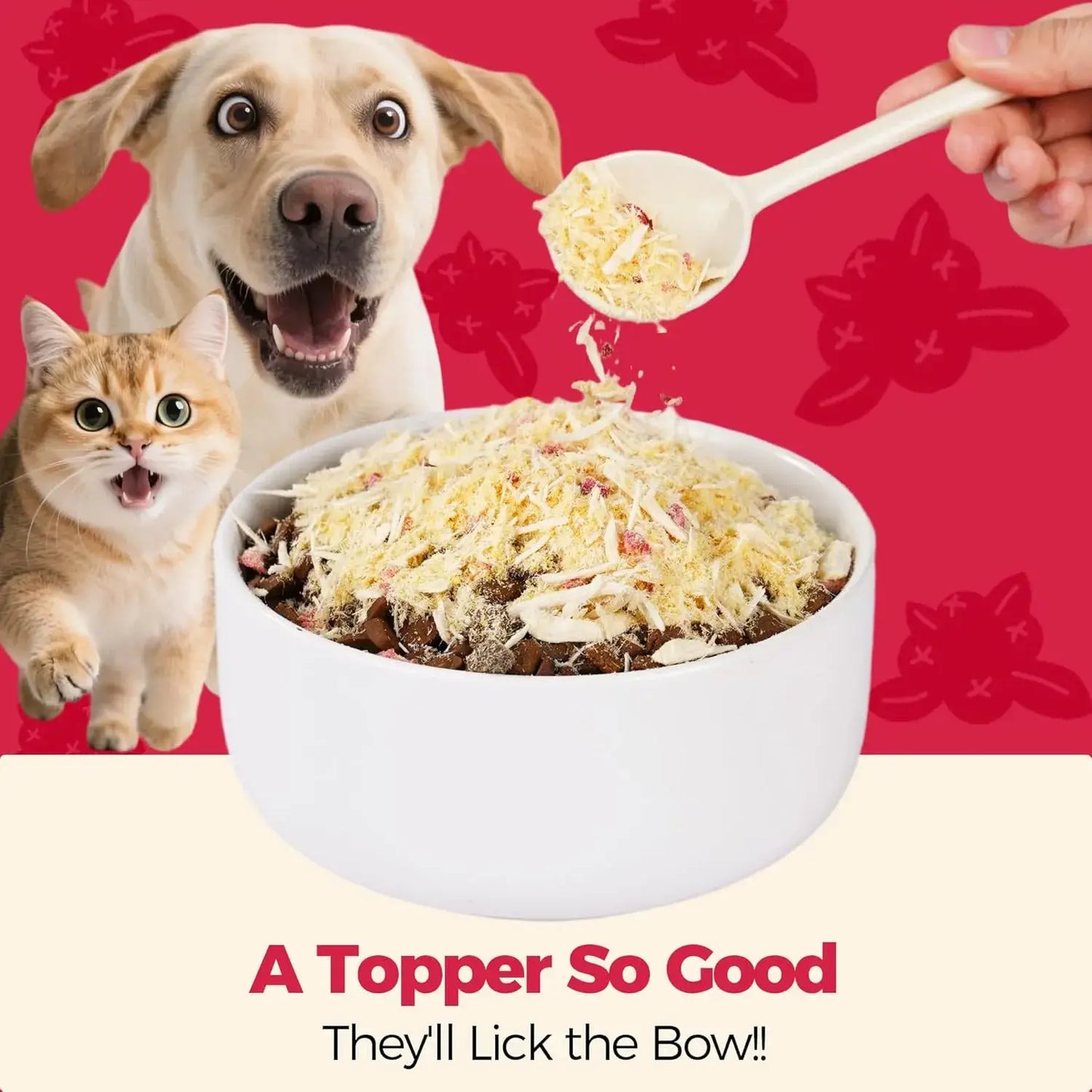 Wellix Dog & Cat Food Topper Christmas Cat Food Topper Powder  Antarctic Krill Treats Freeze Healthy Cat Treats