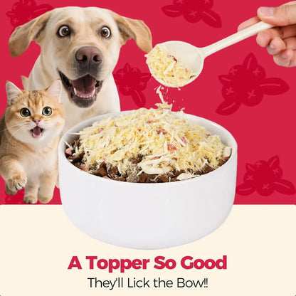 Wellix Dog & Cat Food Topper Christmas Cat Food Topper Powder  Antarctic Krill Treats Freeze Healthy Cat Treats