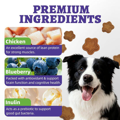 Just Try 15 OZ Blueberry Dog Treats Biscuits Eye Function Immune Blueberry Treats For Dogs