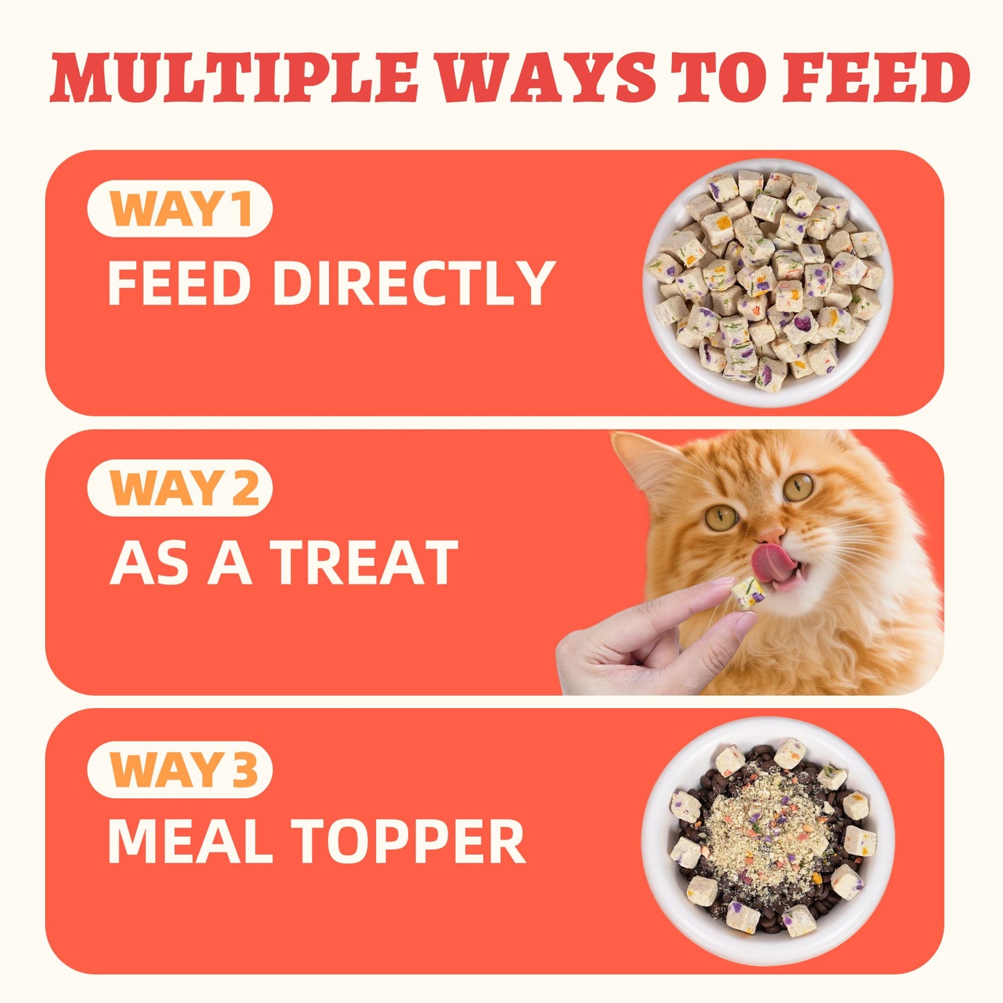 Wellix Freeze Dried Chicken&Vegetables Treats for Cats&Dogs Freeze Dried Cat Treats Rich in Pumpkin Food Topper for Gut Health 4.23oz