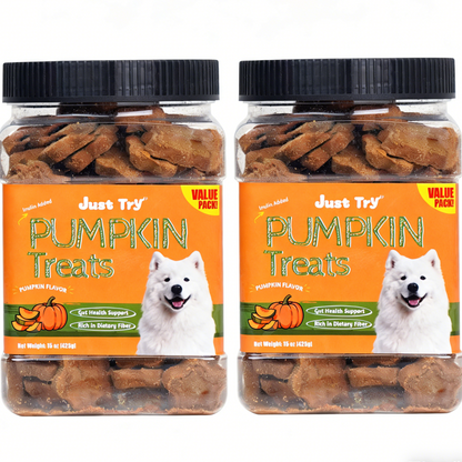 Just Try 15 OZ Pumpkin Dog Treats Biscuits Digestive Support Cat Treats Healthy Dog Treats With Pumpkin