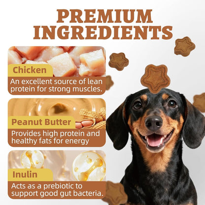 Just Try 15 OZ Dog Biscuits Peanut Butter Flavor Energy Boosting Immune  Peanut Butter Dog Treats