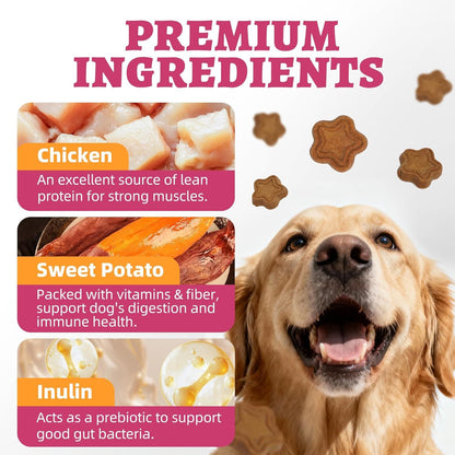 Just Try 15 OZ Sweet Potato Dog Biscuits Flavor Gut Health Support Training Healthy Dog Treats